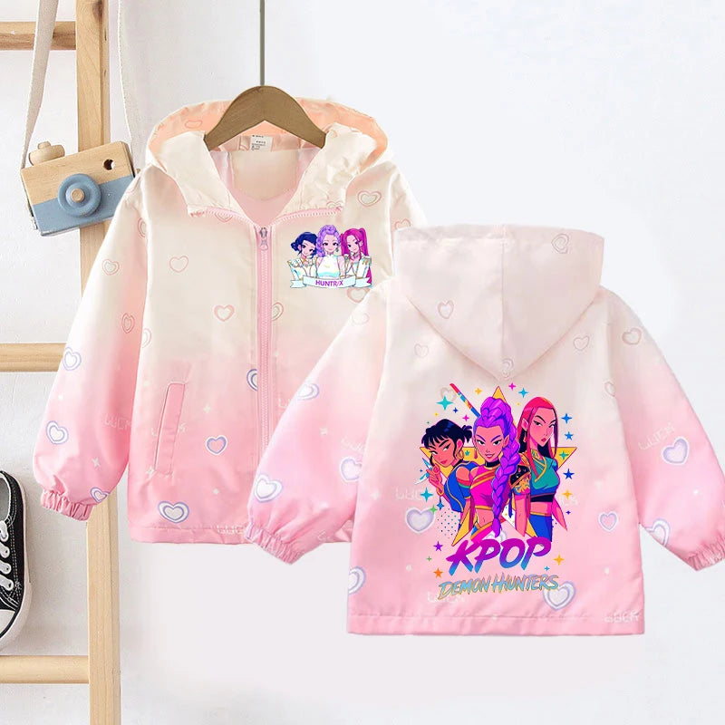 Veste imperméable enfant fille K-pop Demon Hunters dessin animé