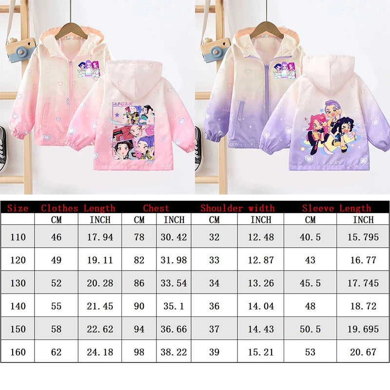 Coupe-vent enfant K-pop – veste imperméable pour fille