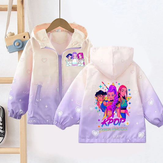 Veste imperméable enfant fille K-pop Demon Hunters dessin animé