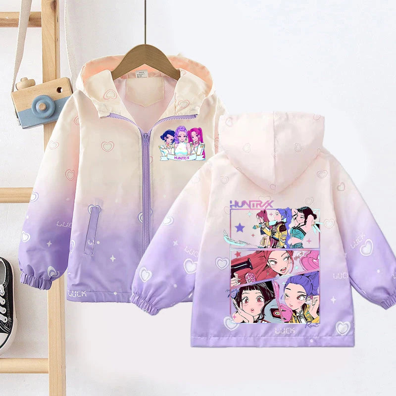 Coupe-vent enfant K-pop – veste imperméable fille